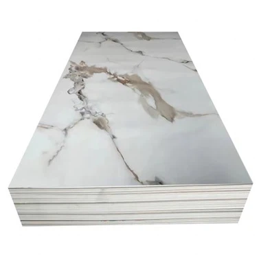 Nouveaux matériaux Feuilles de plastique flexibles en faux marbre / Feuilles UV pour panneaux UV haute brillance intérieurs